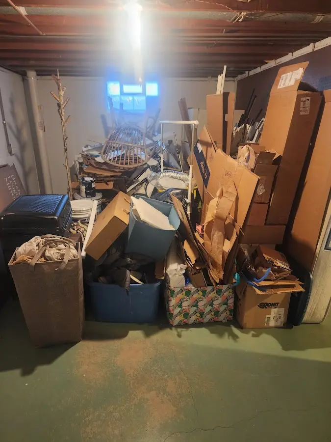 Roll-off dumpster container at job site for Construction Dumpster Rental in Haskell